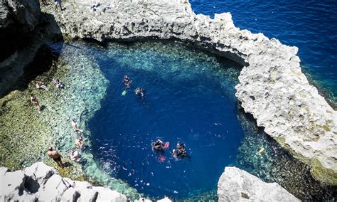 blue hole diving malta